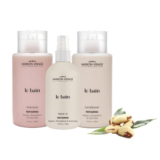 KIT LE BAIN REPAIRING LEAVE-IN 170ML + CONDITIONER 330ML + SHAMPOO 330ML KIT LE BAIN REPAIRING